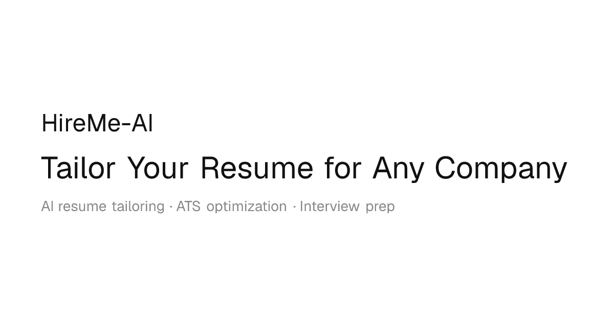 HireMe AI — 官网预览图
